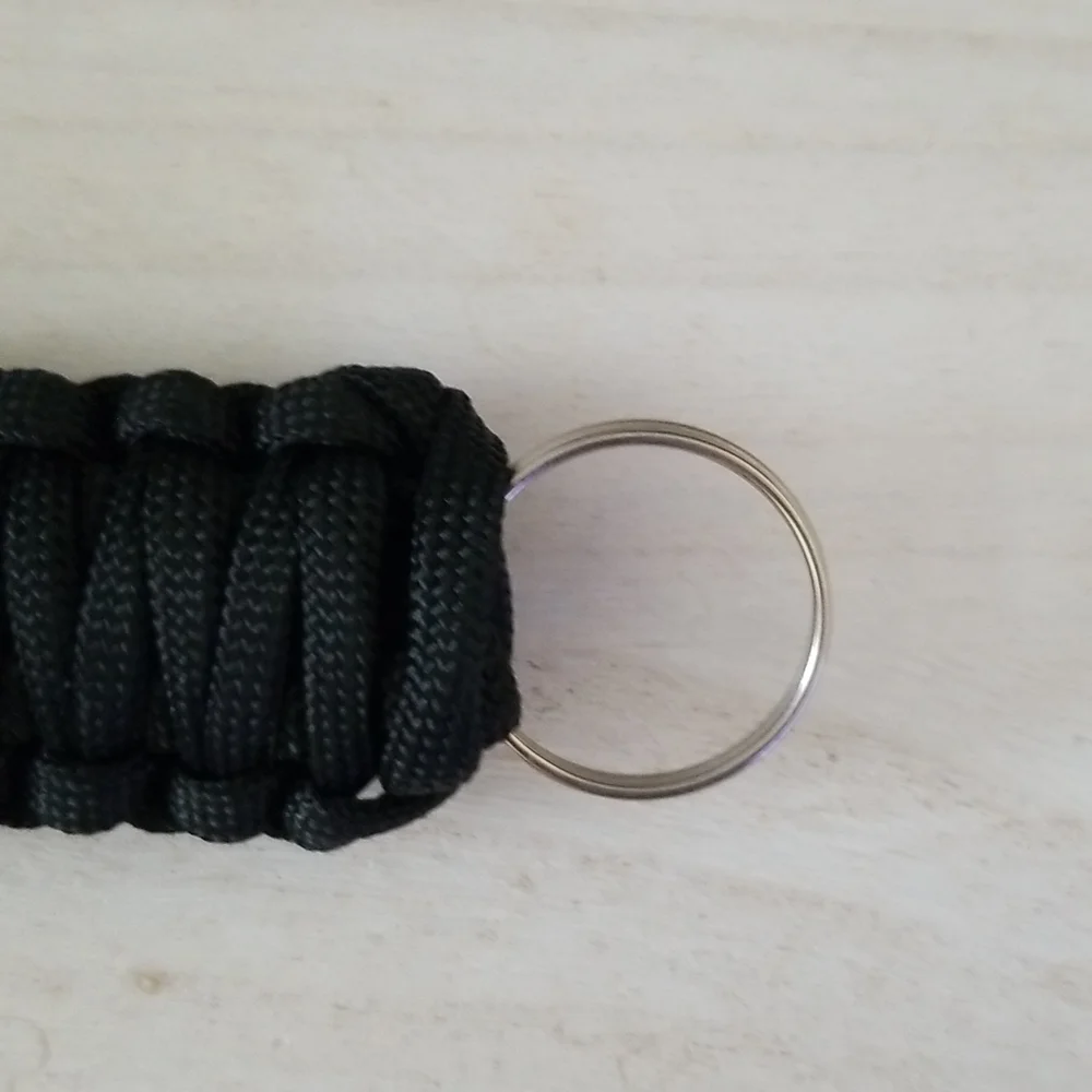 Black Paracord Keychain
